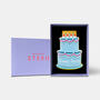 Personalised Birthday Cake Letterbox Cookie Blue, thumbnail 3 of 8