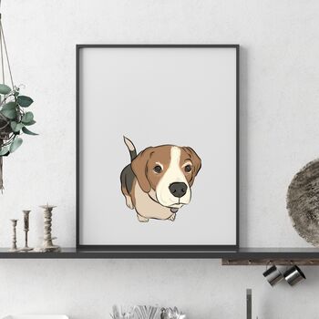 Personalised Pet Portrait Illustration Print, 5 of 9