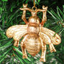 G Decor Large Gold Bee Christmas Decoration, thumbnail 2 of 4