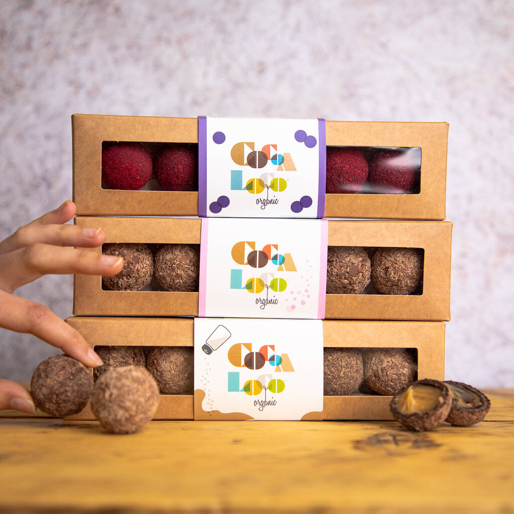Organic Chocolate Truffle Gift Box, 1 of 3