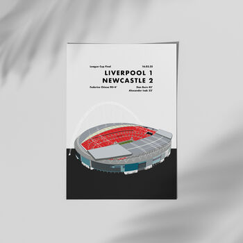 Newcastle Wembley League Cup Final Print, 2 of 4