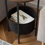 Round Side End Table With Removable Storage Basket, thumbnail 5 of 9