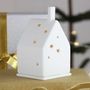 Porcelain Tea Light House With Trees And Stars, thumbnail 2 of 4