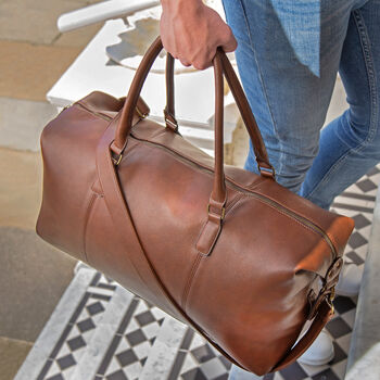 Personalised Nu Hide Holdall With Strap Embroidery, 11 of 11