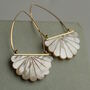 Art Deco Mother Of Pearl Hoop Earrings, thumbnail 1 of 11