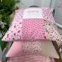 Sugar Plum Patchwork Name Cushion, thumbnail 7 of 8