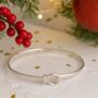 Personalised Silver Bracelet Christmas Jewellery Gift, thumbnail 1 of 8