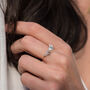 Aquamarine And Baroque Pearls Adjustable Ring, thumbnail 6 of 10