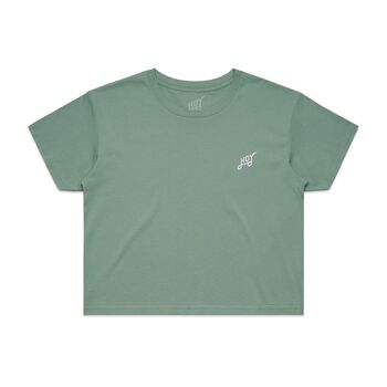 Women's Hoy Explore Crop T Shirt Sage, 2 of 4
