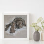Custom Pet Portrait Painting On Linen Canvas Board, thumbnail 3 of 12