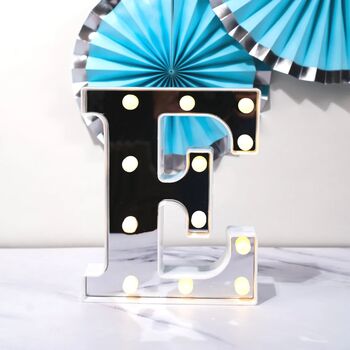 Eid LED Letter Lights Silver Mirrored, 3 of 5