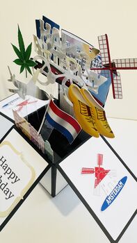 Personalisable Amsterdam Themed 3D Greeting/Gift Card, 4 of 7