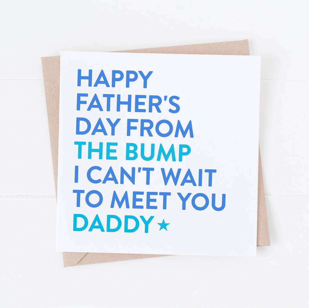 To Daddy From The Bump Father's Day Card By Word Up Creative