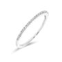 White Gold Natural Diamond Half Eternity Band Ring, thumbnail 2 of 4