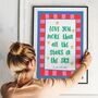 Love You More Than All The Stars In The Sky Personalised Nursery Print, thumbnail 2 of 6