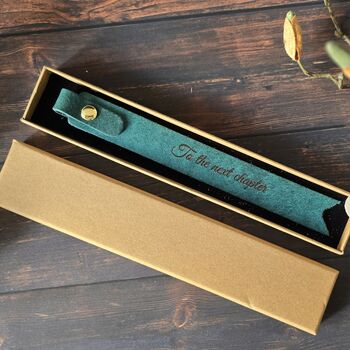 Cursive Text Leather Bookmark Gift, 4 of 7