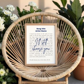 Personalised Song Lyrics Wall Art Print, 5 of 5