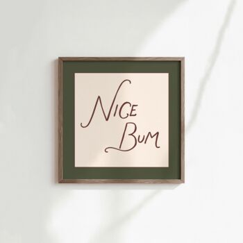 Nice Bum Funny Bathroom Print, 3 of 6