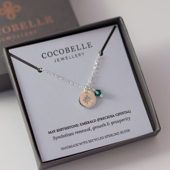 Sterling Silver Birthstone Pendant Necklace | Mother's Day, 9 of 12