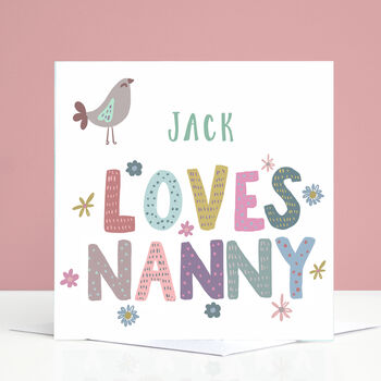 Personalised Nanny Birthday Card From Girls Or Boys, 3 of 4