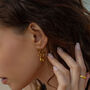 Melting And Dripping Irregular Gold Hoop Earrings, thumbnail 4 of 9
