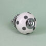 G Decor Dark Grey White Handmade Ceramic Door Knobs, thumbnail 5 of 6