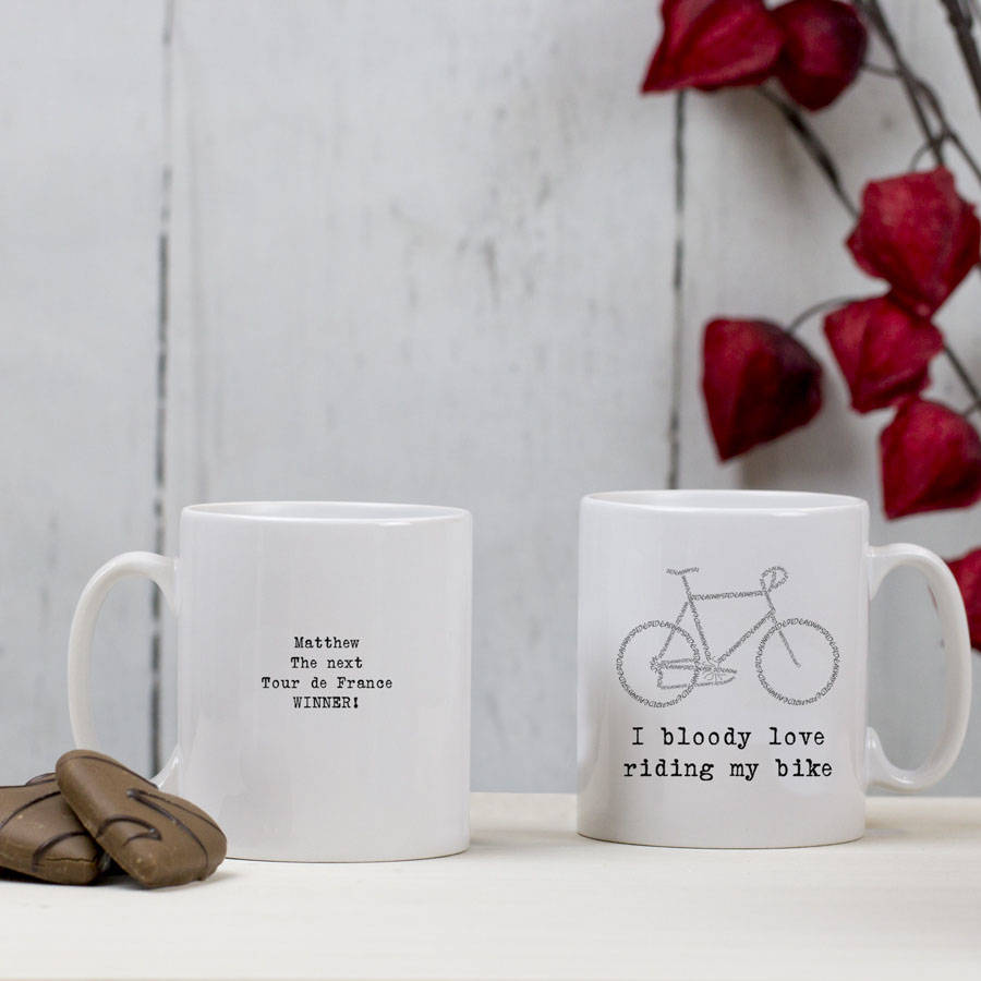 Personalised Bike Mug By Jonny's Sister