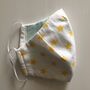 Upcycled Silk Lined Star Pattern Cotton Face Mask, thumbnail 4 of 11