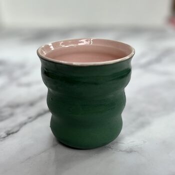 Handmade Wavy Ceramic Tumbler, 4 of 10