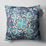Abstract Floral Cushion Cover With Blue And Orange, thumbnail 5 of 7