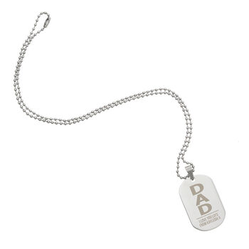 Personalised Dad Stainless Steel Dog Tag Necklace, 7 of 7