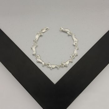 Dachshund Bracelet In Sterling Silver, 2 of 5