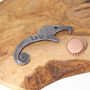 Mythical Wolf Bottle Opener, Hand Forged Fathers Day Gift, thumbnail 2 of 9
