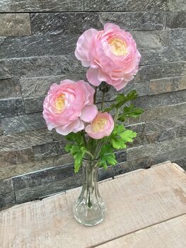 Pale Pink Artificial Silk Ranunculus Mothers Day Gift, 6 of 6