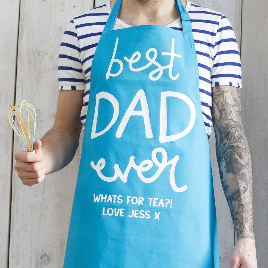 Personalised 'Best Dad' Apron By Squiffy Print
