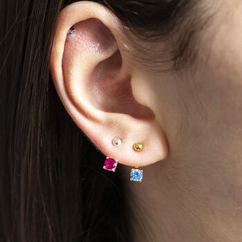 Illusion Birthstone Stud Earrings, 6 of 9