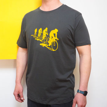 Cyclists And Their Shadows T Shirt, 4 of 9