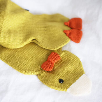 Baby Duck Knit Scarf For Toddler, 6 of 12