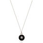 Small Star Enamel Necklace Sterling Silver Black, thumbnail 3 of 6