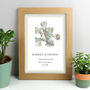 Personalised Map Puzzle Piece Framed Print, thumbnail 1 of 5