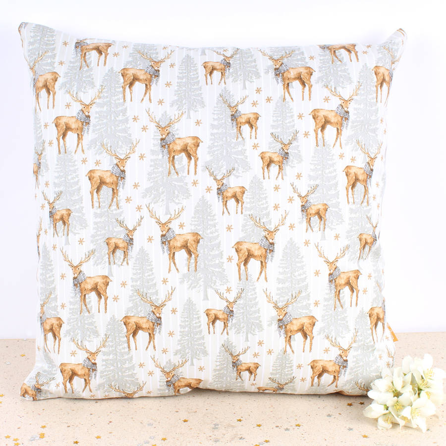 winter forest cushion by milly green