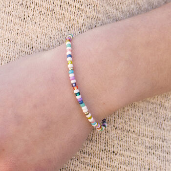 Ettie Multicoloured Seed Bead Friendship Bracelet, 2 of 4
