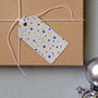 Blue Bubble Letterpress Gift Tag Pack Of Six, thumbnail 1 of 2