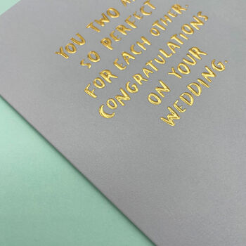 Typographical 'Congratulations On Your Wedding' Card, 2 of 2