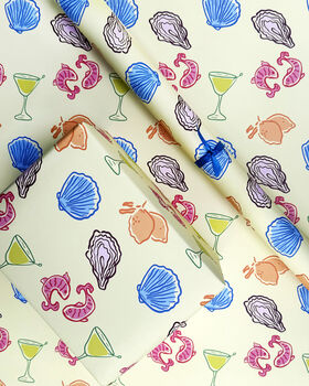 Yellow Postcard Pattern Gift Wrap, 2 of 9
