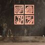 Laser Cut Leaves: Four Panel Wooden Wall Art Set, thumbnail 5 of 8