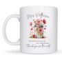 Teacher Thank You Mug – Personalised Floral Gift With Quote, thumbnail 1 of 10