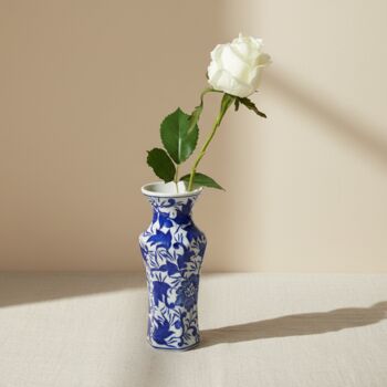 Dutch Blauw Vase Emmen White Blue Porcelain Ceramic, 6 of 6