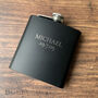 Personalised Black Hip Flask, thumbnail 3 of 5