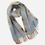 Denim Blue Tree Of Life Supersoft Winter Scarf, thumbnail 2 of 4